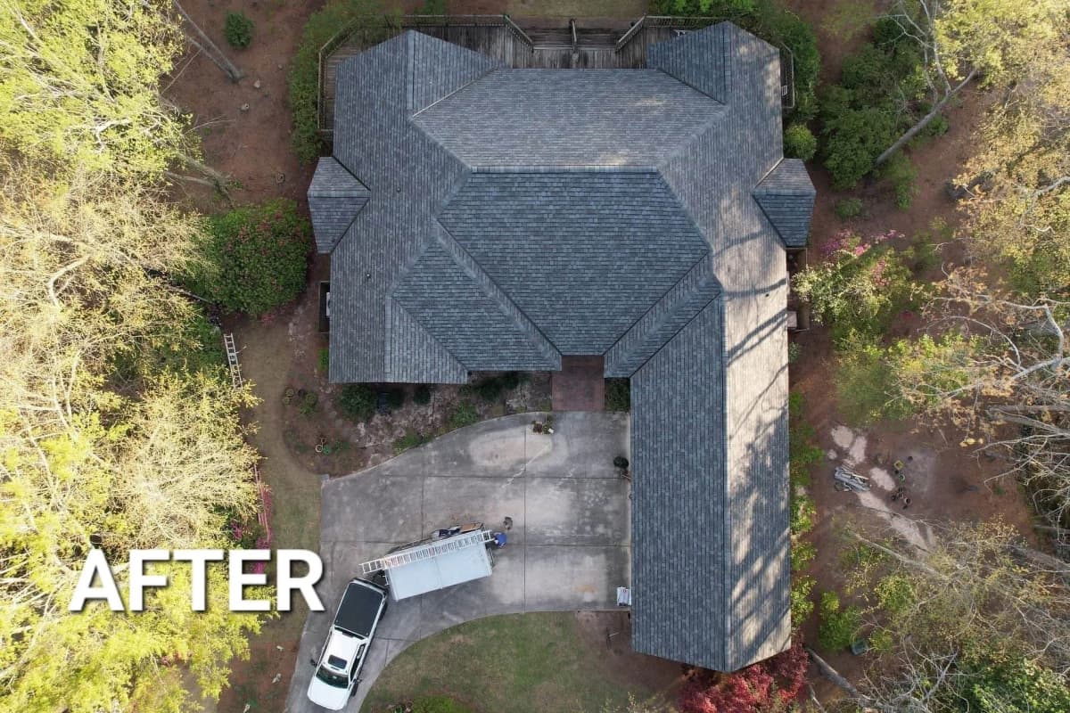 GAF Timberline HDZ — Barkwood — after