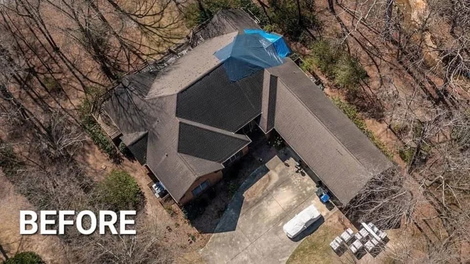 GAF Timberline HDZ - Barkwood - before
