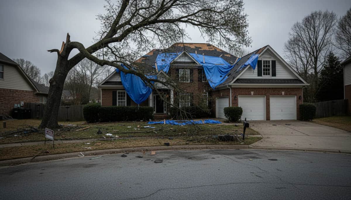 Storm damage roof assessment and restoration by Capital City Roofing