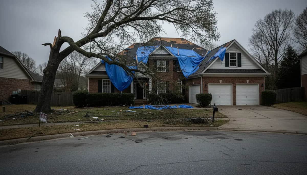 Storm damage roof assessment and restoration by Capital City Roofing