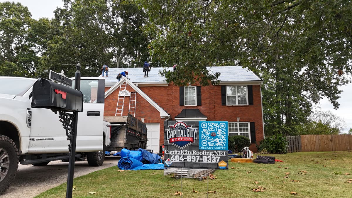 Real roofing project in Alpharetta